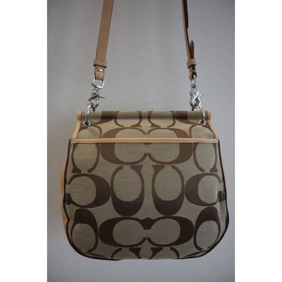 Coach Willis Brown Signature Canvas Leather ''70th Anniversary'' Crossbody Bag - Picture 8 of 16